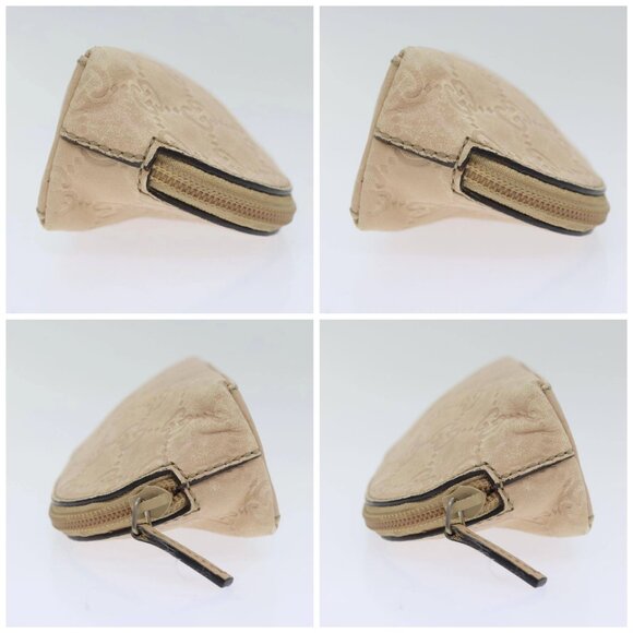 GUCCI GG Canvas Pouch Leather Outlet Beige Gold 272367 Auth 92704 - Picture 16 of 16